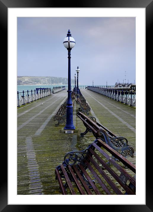 Swanage Pier Dorset Framed Mounted Print by Tony Bates