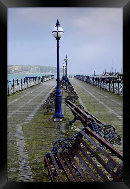 Swanage Pier Dorset Framed Print by Tony Bates