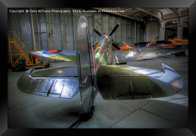 Spitfire MH434 Hangar Duxford 2 Framed Print by Colin Williams Photography
