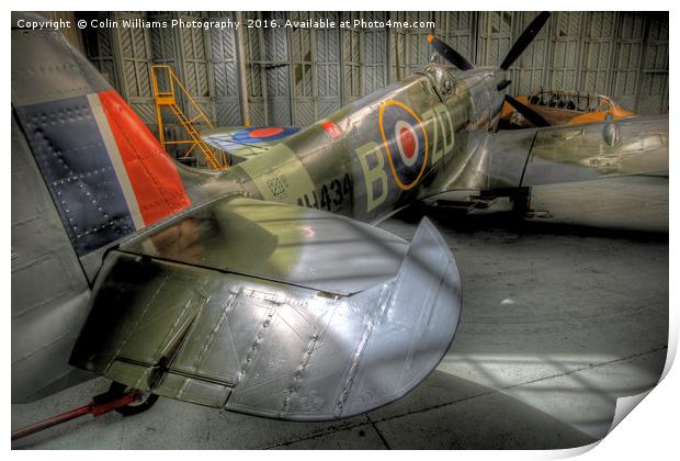 Spitfire MH434 Hangar Duxford 3 Print by Colin Williams Photography