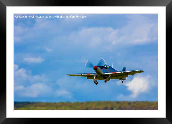 Hurricane MkX AG244 Framed Mounted Print by Chris Lord