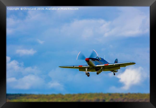 Hurricane MkX AG244 Framed Print by Chris Lord