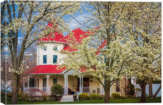 Springtime At The House On The Corner Canvas Print by Chris Lord