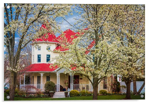 Springtime At The House On The Corner Acrylic by Chris Lord