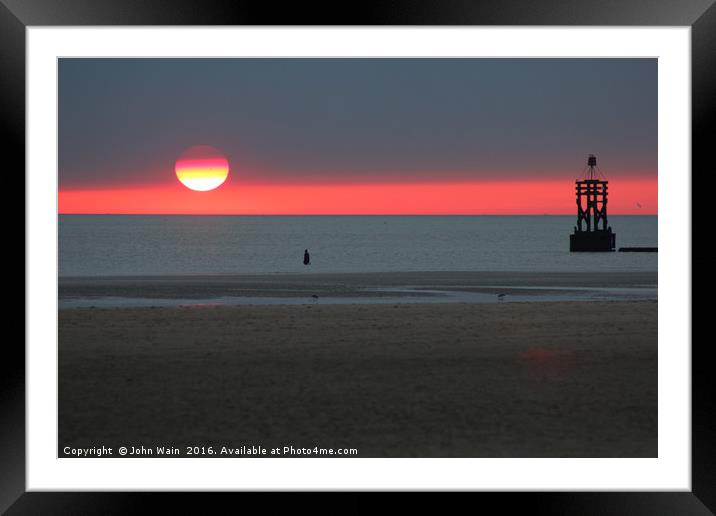 Sunset before the storm Framed Mounted Print by John Wain