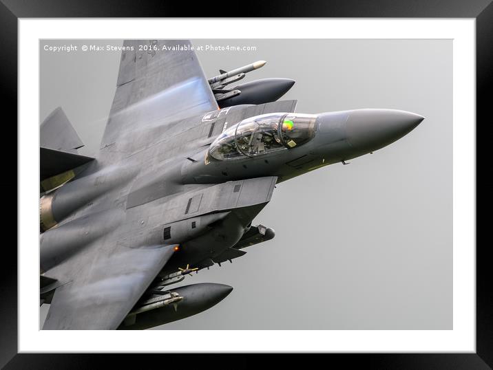 The mighty F15 Framed Mounted Print by Max Stevens