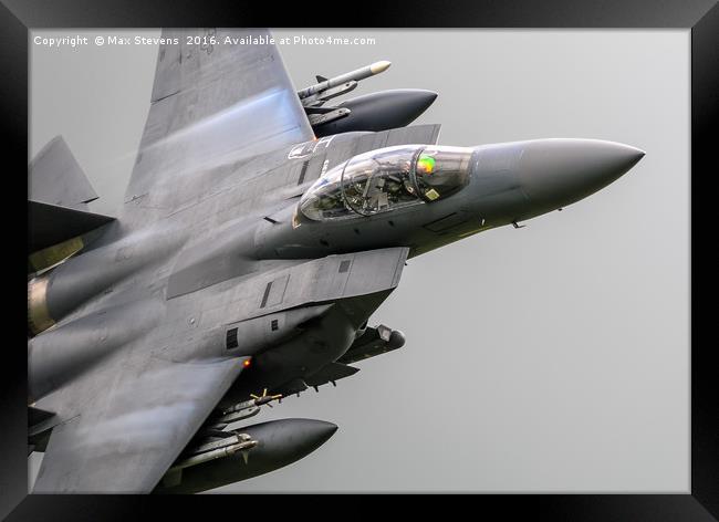 The mighty F15 Framed Print by Max Stevens
