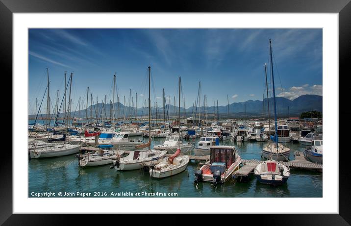 THE MARINA Framed Mounted Print by John Paper