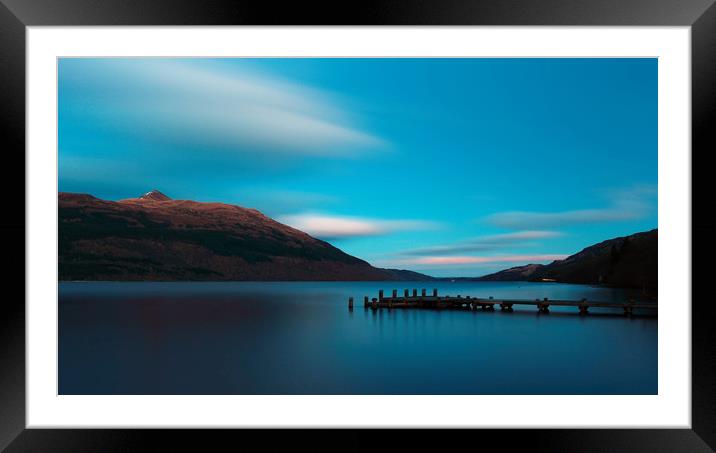 Loch Lomond Blue Framed Mounted Print by Maria Gaellman
