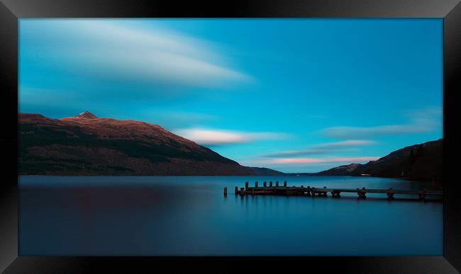 Loch Lomond Blue Framed Print by Maria Gaellman