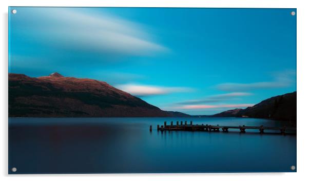 Loch Lomond Blue Acrylic by Maria Gaellman