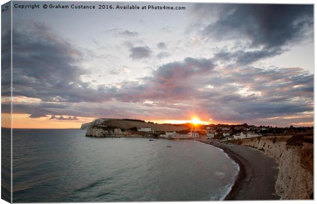 Isle of Wight Sunset Canvas Print by Graham Custance