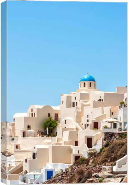 Santorini Archeticture Canvas Print by Antony McAulay