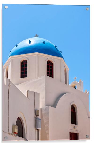 Santorini Church in Oia Village Acrylic by Antony McAulay