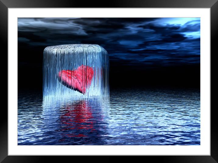 the ice cold heart Framed Mounted Print by Dagmar Giers