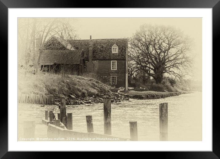 Landermere Quay Traditional Style Framed Mounted Print by matthew  mallett