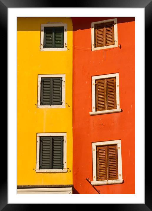 The wall and the window, mediterranian architectur Framed Mounted Print by Tartalja 