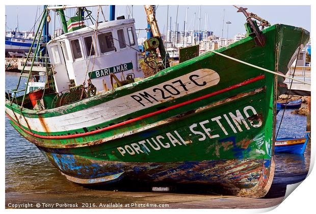 Fishing Trawler Print by Tony Purbrook
