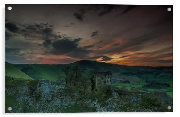 Peveril Castle Acrylic by Paul Andrews
