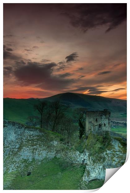 Peveril Castle 2 Print by Paul Andrews