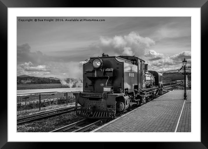 Steam train,Welsh Highland Railway Framed Mounted Print by Sue Knight