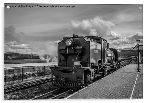 Steam train,Welsh Highland Railway Acrylic by Sue Knight