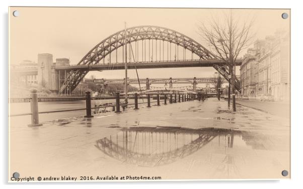 Old Tyne Bridge Style Reflection Acrylic by andrew blakey