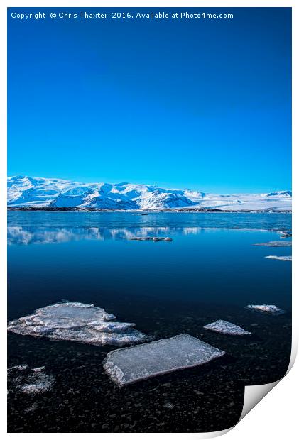 Ice lagoon 3 Iceland Print by Chris Thaxter