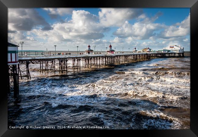 North Pier Blackpool Framed Print by Michael Greaves