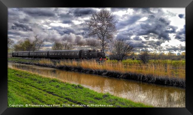 Steam train in cloudy conditions  Framed Print by Framemeplease UK