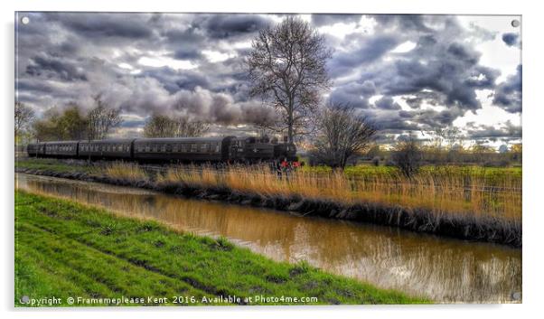 Steam train in cloudy conditions  Acrylic by Framemeplease UK