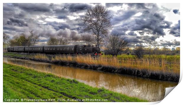 Steam train in cloudy conditions  Print by Framemeplease UK