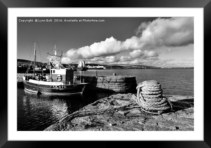 Fishing Boat Lerwick Shetland Framed Mounted Print by Lynn Bolt