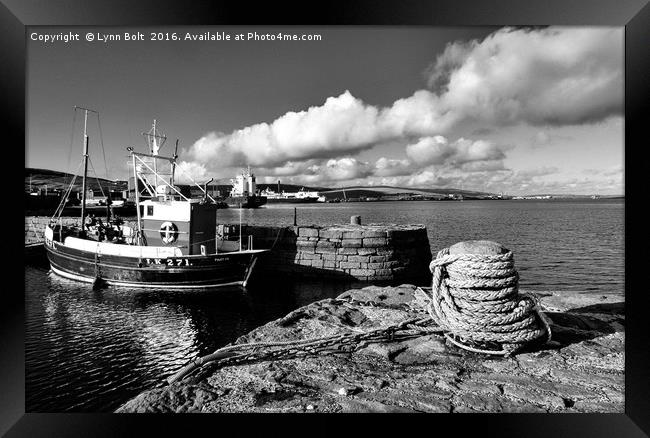 Fishing Boat Lerwick Shetland Framed Print by Lynn Bolt