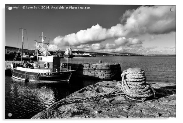 Fishing Boat Lerwick Shetland Acrylic by Lynn Bolt