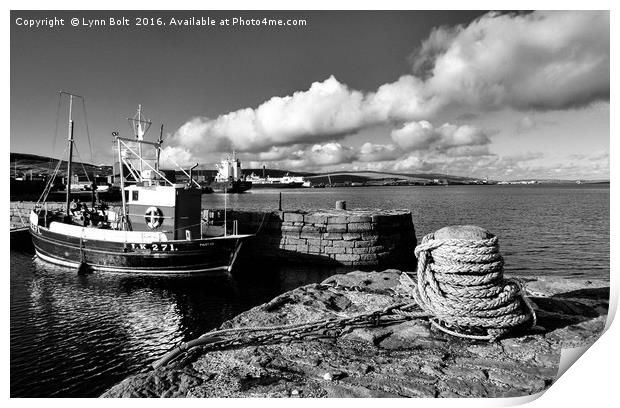 Fishing Boat Lerwick Shetland Print by Lynn Bolt