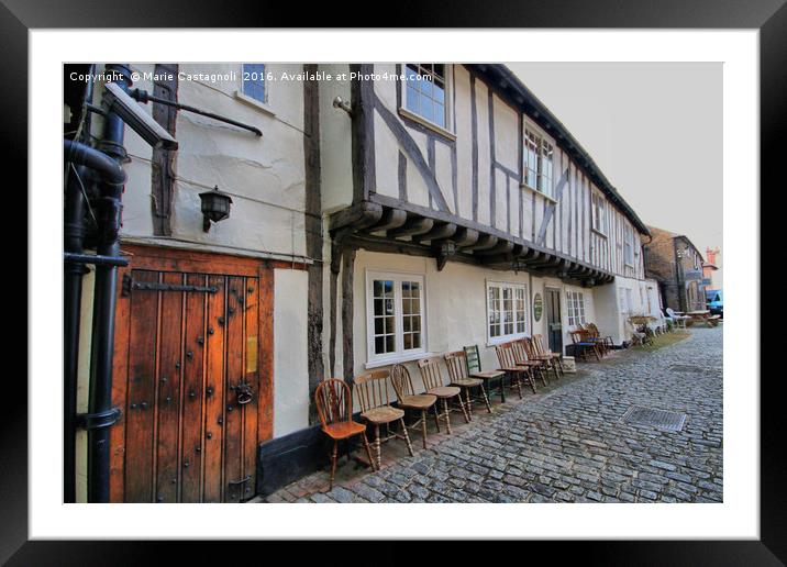 Accomodation at the Old Blue Boar Inn In maldon - Framed Mounted Print by Marie Castagnoli