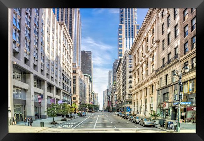 East 36th Street 5th Ave Framed Print by Valerie Paterson