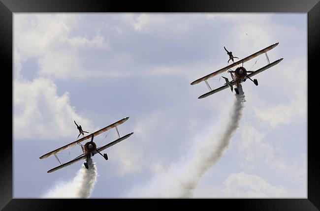Wingwalkers air display Framed Print by David French