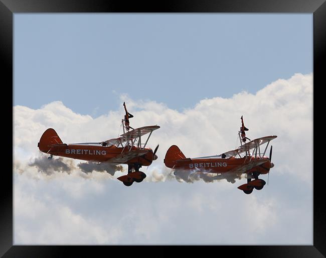 Wingwalkers air display Framed Print by David French