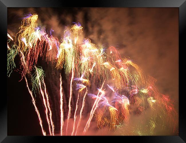 Pyrotechnic perfection Framed Print by Ginny Gregg