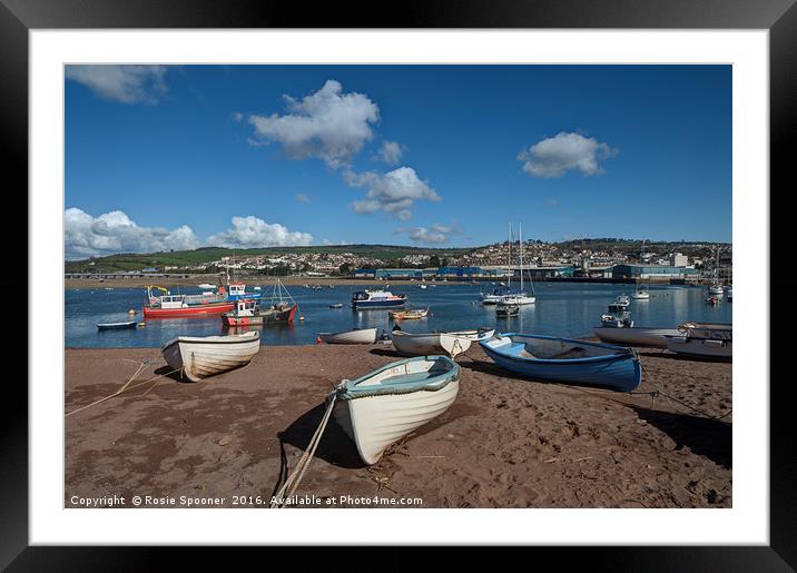 Teignmouth Back Beach on the River Teign Framed Mounted Print by Rosie Spooner