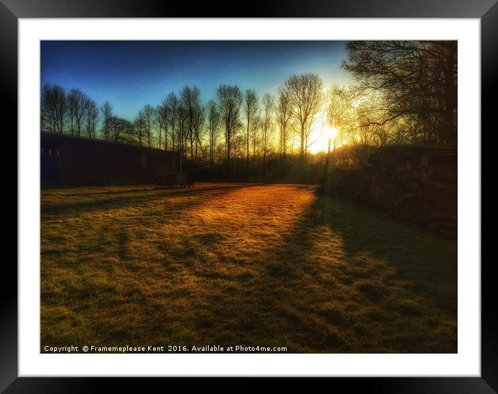 Sunrise on the farm  Framed Mounted Print by Framemeplease UK