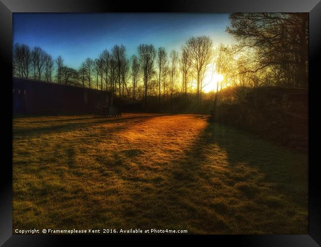 Sunrise on the farm  Framed Print by Framemeplease UK