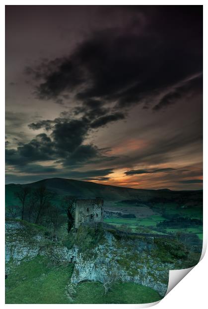 Peveril Castle 3 Print by Paul Andrews