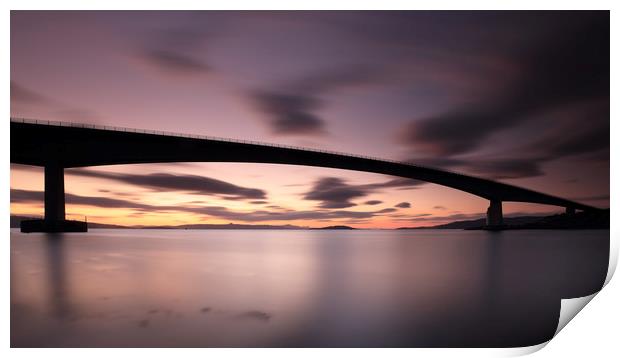 Skye Bridge After Sunset Print by Grant Glendinning