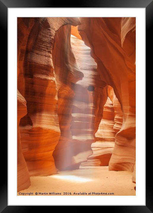 Upper Antelope Canyon, Page, Arizona Framed Mounted Print by Martin Williams