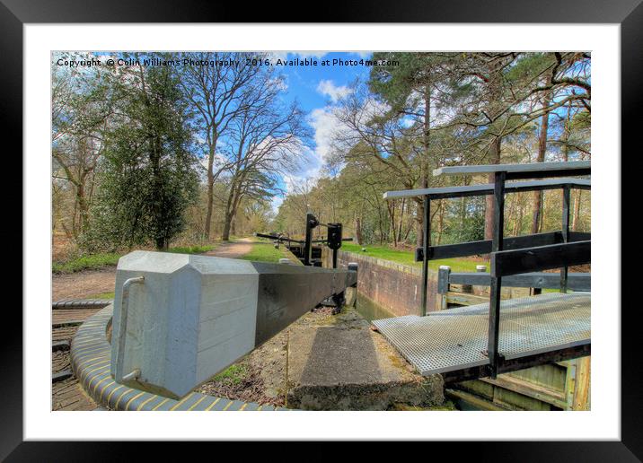 Deepcut locks Basingstoke Canal 1 Framed Mounted Print by Colin Williams Photography