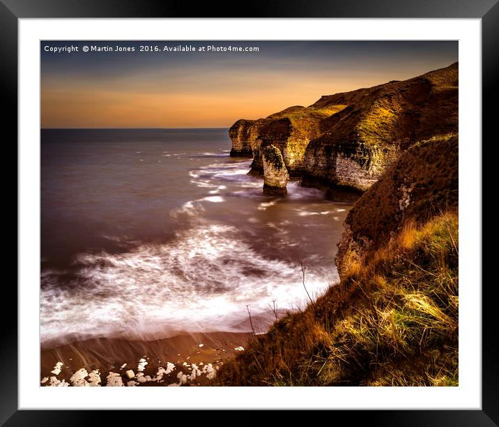 The Cliffs at Flamborough Framed Mounted Print by K7 Photography