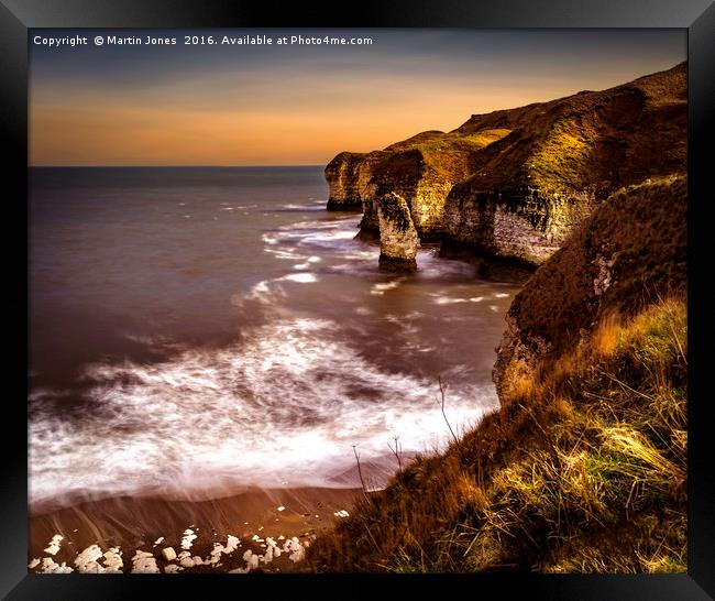 The Cliffs at Flamborough Framed Print by K7 Photography